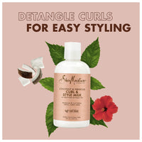 Thumbnail for SheaMoisture Curl Mousse Coconut and Hibiscus & Fair Trade Sulfate Free Coconut Hibiscus Curl & Style Milk with Silk Protein & Neem Oil For Thick, Defined, Curly Hair 8 oz