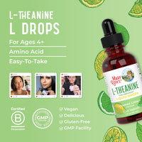 Thumbnail for MaryRuth's L Theanine 200mg Liquid Drops | Mood Support for Adults & Kids | Focus Supplement | Natural Sleep Support | Vegan | Non-GMO | Gluten Free | 30 Servings