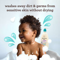 Thumbnail for Aveeno Kids Face & Body Wash for Sensitive Skin, Oat Extract, Tear-Free, Non-Drying, Light Scent, Pump Dispenser, Hypoallergenic, Phthalate, Sulfate & Dye Free, 18 fl oz