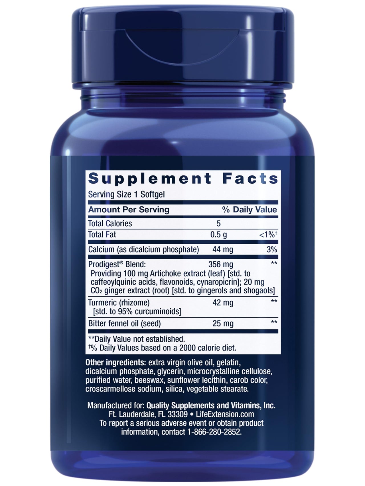 Life Extension Bloat Relief, Artichoke, Ginger, Fennel and Turmeric for Digestive Health, Supports Bloating Relief and Promotes Digestive Comfort, Gluten Free, Non-GMO, 60 softgels