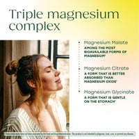 Thumbnail for MegaFood Magnesium Glycinate, Citrate & Malate 300mg Supplement - Highly Absorbable Blend to Support Heart, Nerve Health & Relaxation, Triple Magnesium Complex Supplement, 120 Capsules (60 Servings)