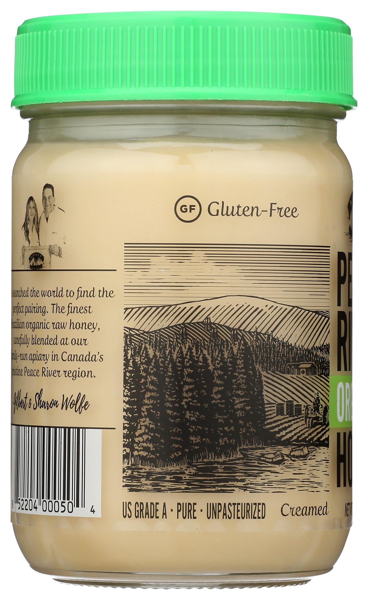 Peace River Creamed Organic Honey, Kosher, Gluten Free, 16 Ounce (Pack of 6)