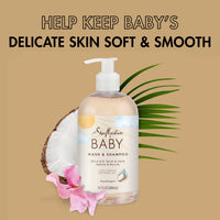 Thumbnail for SheaMoisture Wash and Shampoo for Baby 100% Virgin Coconut Oil with Coconut Oil 13 oz