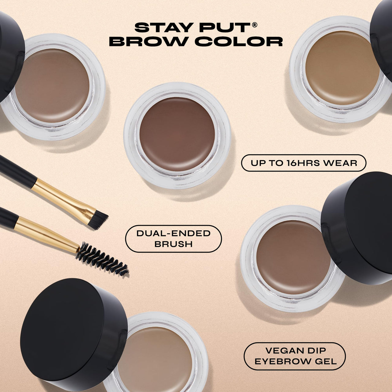 Milani Stay Put Brow Color - Natural Taupe (0.09 Ounce) Vegan, Cruelty-Free Eyebrow Color that Fills and Shapes Brows‚K