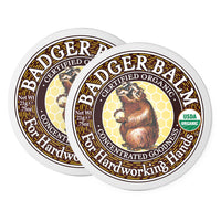 Thumbnail for Badger Healing Balm, Hard Working Hands Cream, Organic Hand Cream for Dry Cracked Hands, Long Lasting Hand Moisturizer/Dry Hands Treatment, .75 oz Tin, 2-Pack