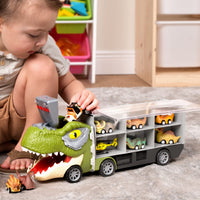 Thumbnail for JOYIN 13 in 1 Dinosaur Toys for Kids 3-5, Transport Dinosaur Carrier Truck with 12 Pull Back Cars, Toddler Toys 3-4， Birthday Gifts for 3 4 5+ Year Old Boys