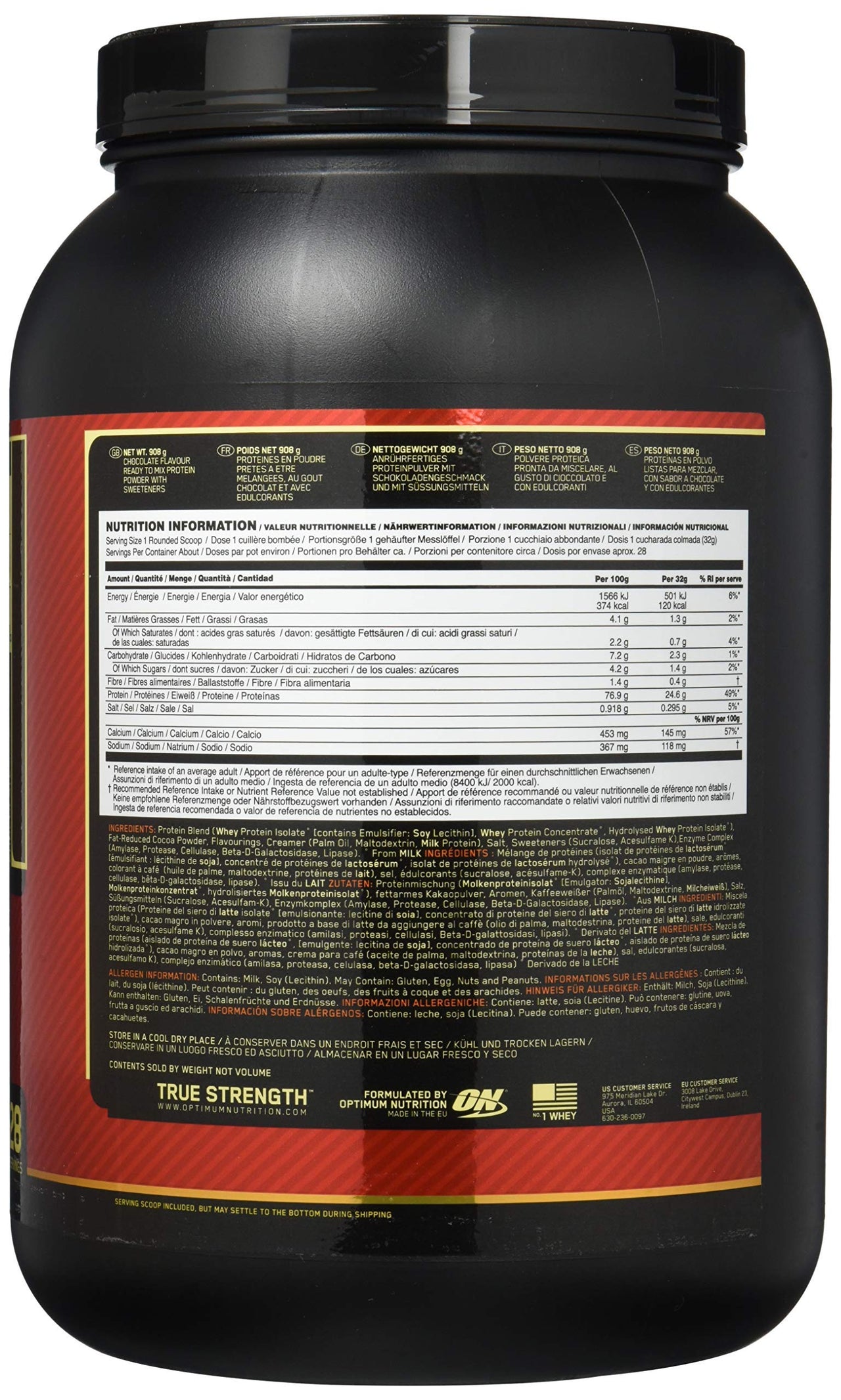 Optimum Nutrition Gold Standard 100% Whey Extreme Milk Chocolate - 2 lbs