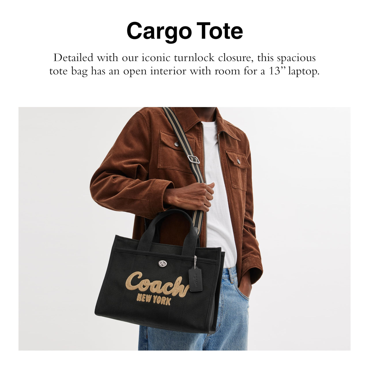 COACH Cargo Tote Black One Size