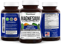 Thumbnail for FarmHaven Magnesium Complex –Magnesium Glycinate & Malate w/Vitamin D3, 100% Chelated for Max Absorption, Vegetarian – Bone Health, Nerves, Muscles, 120 Capsules, 60 Days