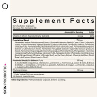 Thumbnail for Codeage Skin Probiotics + Prebiotics - Skin Care Routine Supplement - 50 Billion CFU - Ayurvedic Botanical Herbs - Face Probiotics - Shelf Stable Cleanser, Non-GMO, Vegan - 60 Capsules