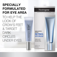 Thumbnail for Neutrogena Rapid Wrinkle Repair Retinol Eye Cream for Dark Circles, Daily Anti-Aging Under Eye Cream with Retinol & Hyaluronic Acid to Fight Fine Lines, Wrinkles, & Dark Spots, 0.5 fl. oz