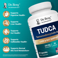 Thumbnail for Dr. Berg TUDCA Supplement (Tauroursodeoxycholic Acid) - Powerful Formula for Liver Health, Bile Flow, Gallbladder Support, and Digestive Health* - 30 Capsules