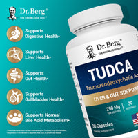 Thumbnail for Dr. Berg TUDCA Supplement (Tauroursodeoxycholic Acid) - Powerful Formula for Liver Health, Bile Flow, Gallbladder Support, and Digestive Health* - 30 Capsules