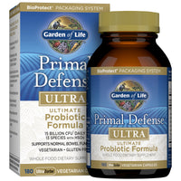 Thumbnail for Garden of Life Whole Food Primal Defense Ultra Ultimate Probiotic Dietary Supplement Vegetarian Capsules for Digestive and Gut Health, 180 Count