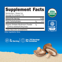 Thumbnail for Nutricost Organic Shiitake Mushroom Powder 4 oz - Gluten Free, Non-GMO