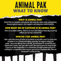 Thumbnail for Animal Pak - Convenient Multivitamin for Men & Women Daily All-in-One Vitamin & Supplement Pack - Zinc, Vitamins C, B, D, Amino Acids, and Immune Support - Sports Nutrition Performance - 44 Count