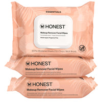 Thumbnail for Honest Beauty Fragrance Free Cleansing Makeup Remover Facial Wipes | Plant Based, Hypoallergenic, Gentle for Sensitive Skin | 90 Count