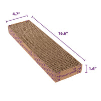 Thumbnail for SmartyKat Super Scratcher Corrugated Cat Scratcher and Scratch Pad for Cats, Catnip Infused with Catnip, Scratchers for Indoor Cats and Kittens, Cardboard Scratching Post