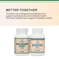 Thumbnail for Citrus Bergamot Supplement, 1000mg, 60 Capsules - Supports Healthy Cholesterol & Triglyceride Levels - 1,000mg Servings (Bergamonte Standardization) by Double Wood