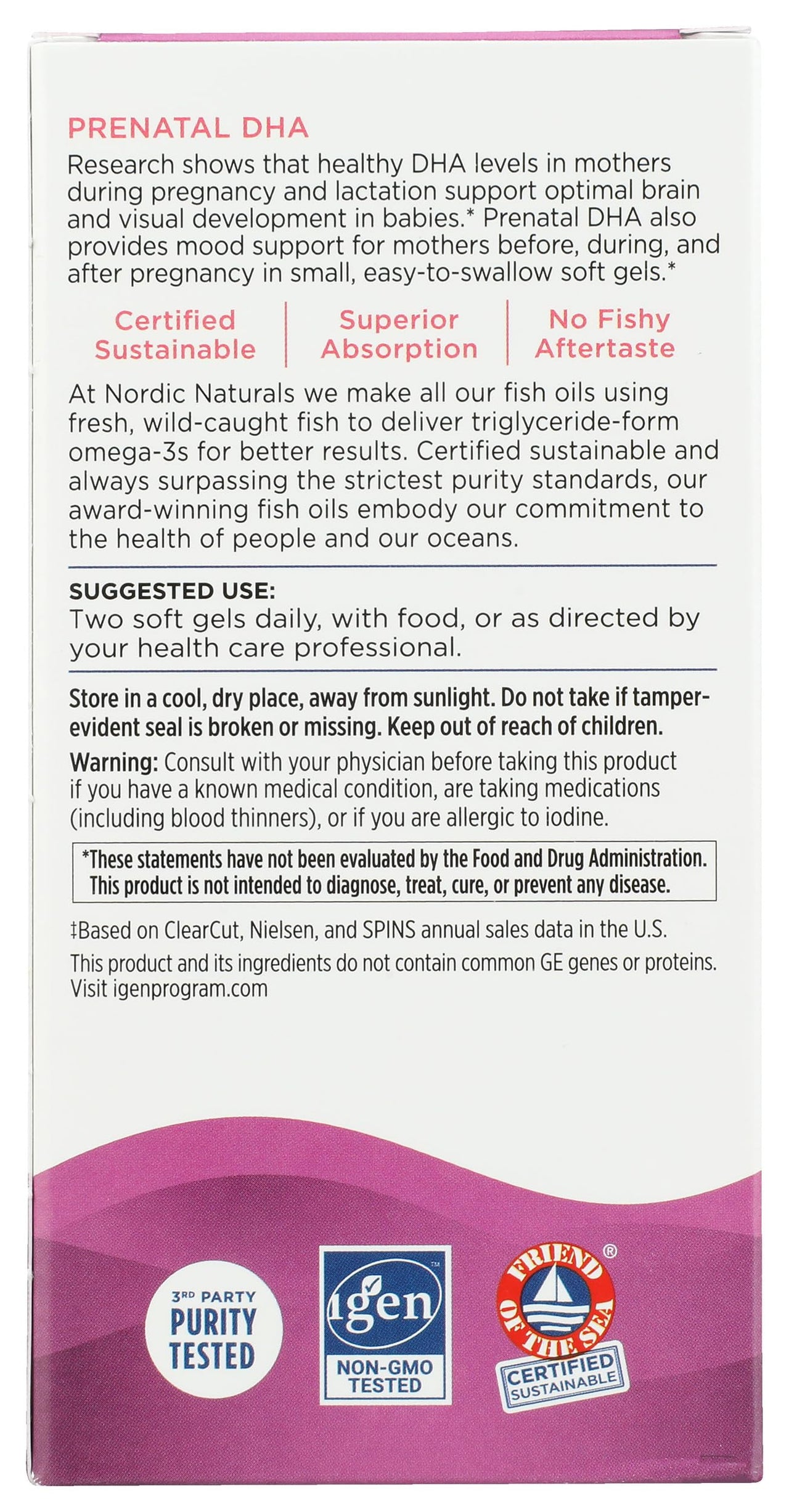 Nordic Naturals, Prenatal DHA, 180 Count