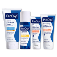 Thumbnail for PanOxyl Complete Cleanse, Manage & Moisturize Bundle - Acne Foaming Wash Benzoyl Peroxide 10%, PM Balancing Repair Moisturizer, AM Oil Control Moisturizer & Clarifying Exfoliant with 2% Salicylic Acid