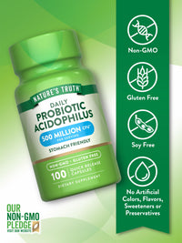 Thumbnail for Nature's Truth Probiotics for Men and Women | 500 Million CFU | 100 Capsules | Non-GMO & Gluten Free Supplement