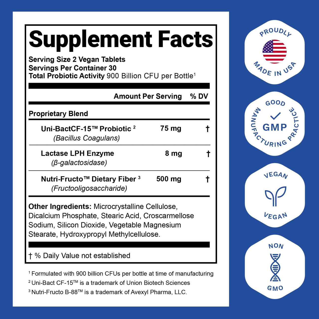 Nutrition Essentials Probiotics for Women and Men - with Lactase Enzyme and Prebiotic Fiber for Digestive Health - 80 Percent + More Potent Supplement for Gut Health Support - Vegan Formula