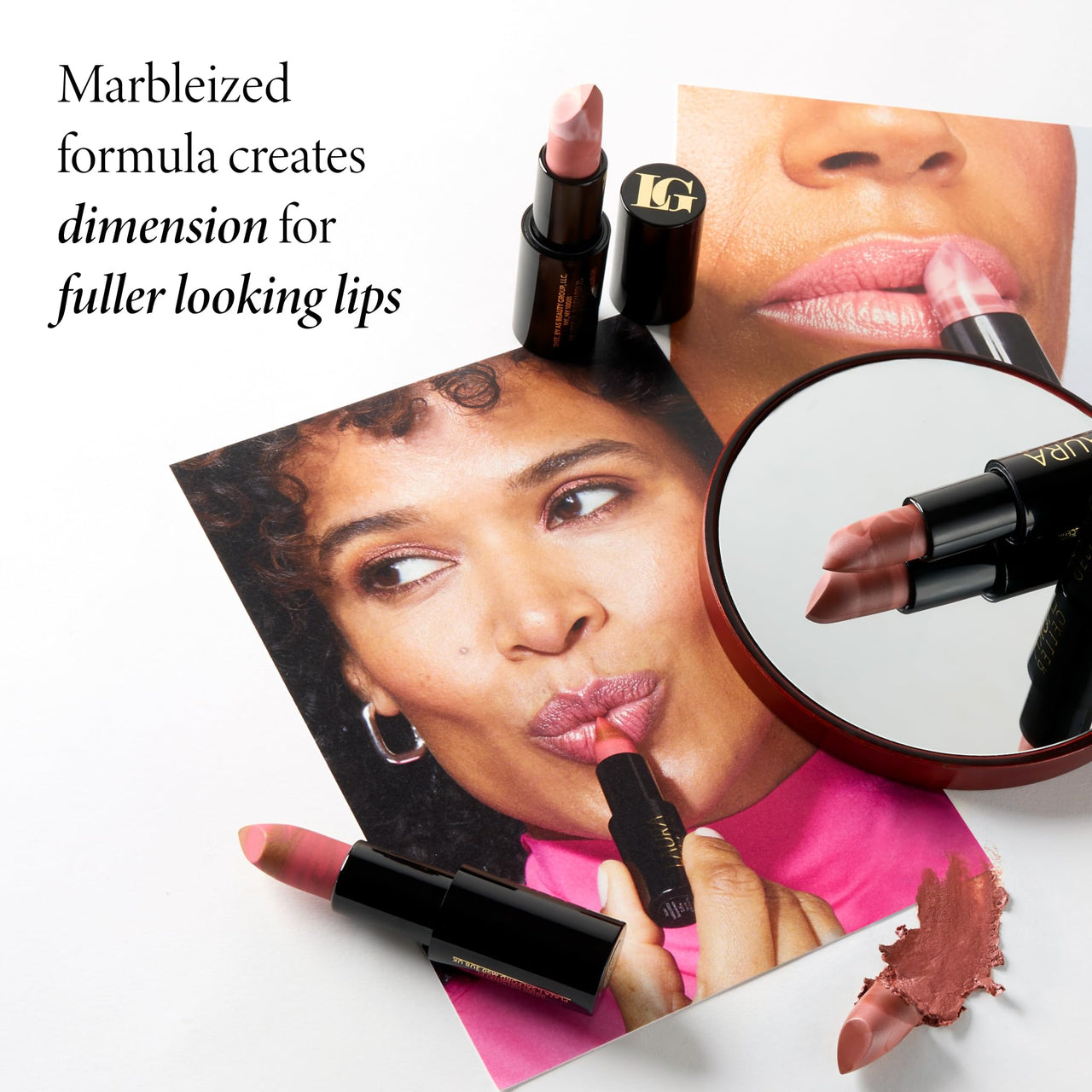 LAURA GELLER NEW YORK Italian Marble Sheer Lipstick - Strawberry Toffee - Hydrating & Lightweight - Vitamin E & Caster Seed Oil - Cream Finish