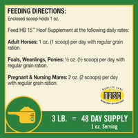 Thumbnail for Farnam HB 15 Hoof Supplement, Supports healthy hoof growth 3 pound, 48 Day Supply