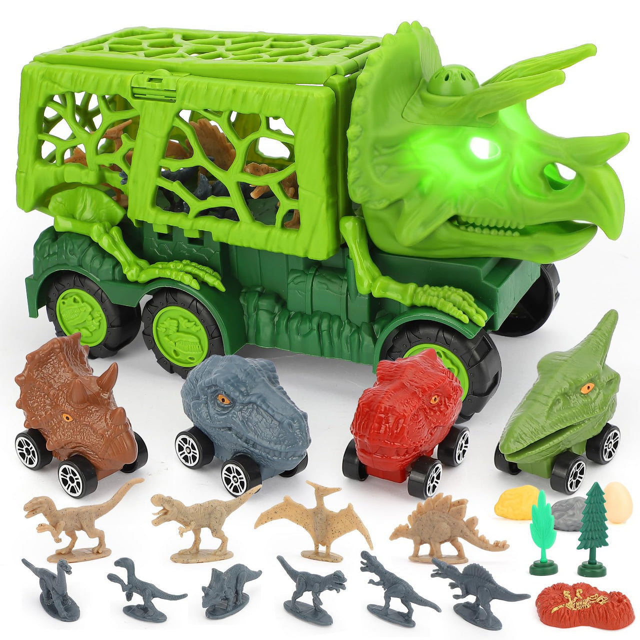 TOY Life Dinosaur Transport Truck Playset, 57 Pieces, Ages 3+