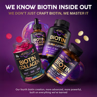 Thumbnail for Biotin Gummies with Collagen - Hair Growth Support Skin, & Nail Strength - for Women & Men - Biotin 10000mcg | Keratin | Hyaluronic Acid | B-Complex | Saw Palmetto - Sugar-Free, Mixed Berry - 60 Gummy