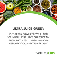 Thumbnail for NaturesPlus Ultra Juice Green Drink - 1.32 lb - Supports Immune Health, Digestion & Energy Production - Organic, Non-GMO, Vegan, Gluten Free - 60 Servings
