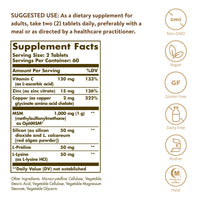 Thumbnail for Solgar Skin, Nails & Hair, Advanced MSM Formula, 120 Tablets - Supports Collagen for Hair, Nail and Skin Health - Provides Zinc, Vitamin C & Copper - Non GMO, Vegan, Gluten & Dairy Free - 60 Servings