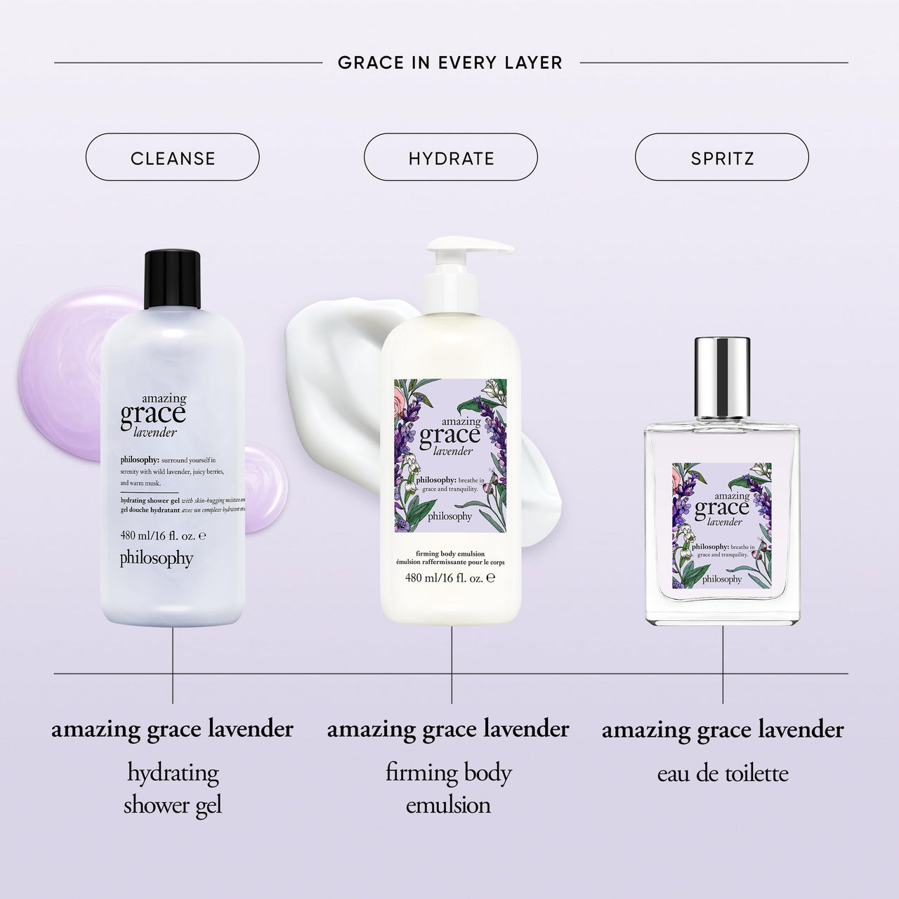 philosophy amazing grace lavender shower gel 16 fl oz