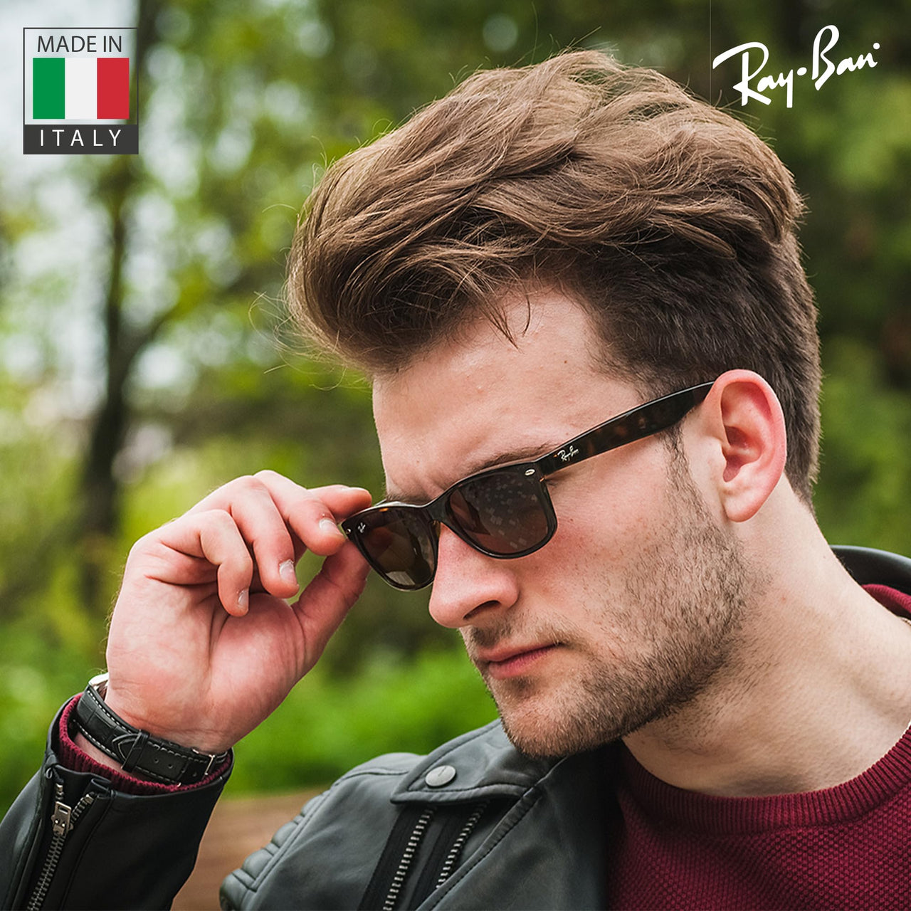Ray-Ban RB2132 New Wayfarer Classic Square Shape Sunglasses for Men and Women- Timeless Classic Sun Glasses with Modern Elegance - Premium UV Protection - Designer Men's and Women's Sunglasses
