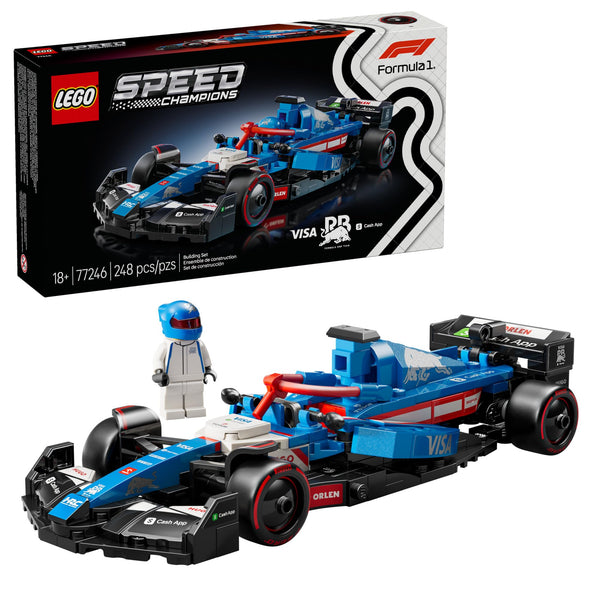 LEGO Speed Champions Visa Cash App RB VCARB 01 F1 Race Car Model Kits - Building Sets for Adults, Ages 18+ W/Realistic Features - DIY Crafts for Display - Gift Ideas for F1 Fans - 77246