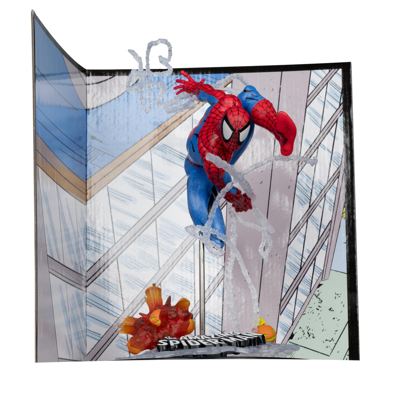 McFarlane Toys - Marvel Spider-Man 1:10th Scale Collectible with Scene (The Amazing Spider-Man #302)