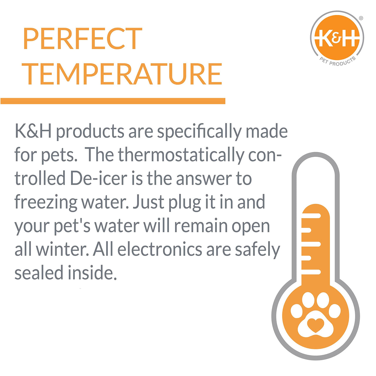 K&H Pet Products 80-Watt Universal Deicer, Chicken Water Heater 3 X 15.5 Inches