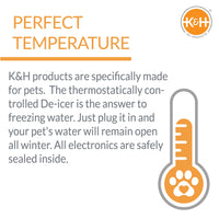Thumbnail for K&H Pet Products 80-Watt Universal Deicer, Chicken Water Heater 3 X 15.5 Inches