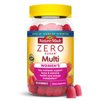 Thumbnail for Nature Made Zero Sugar Multivitamin Women's Gummies, Bone & Immune Support, Aspartame Free, 90 Sugar Free Multivitamin Gummies, 45 Day Supply