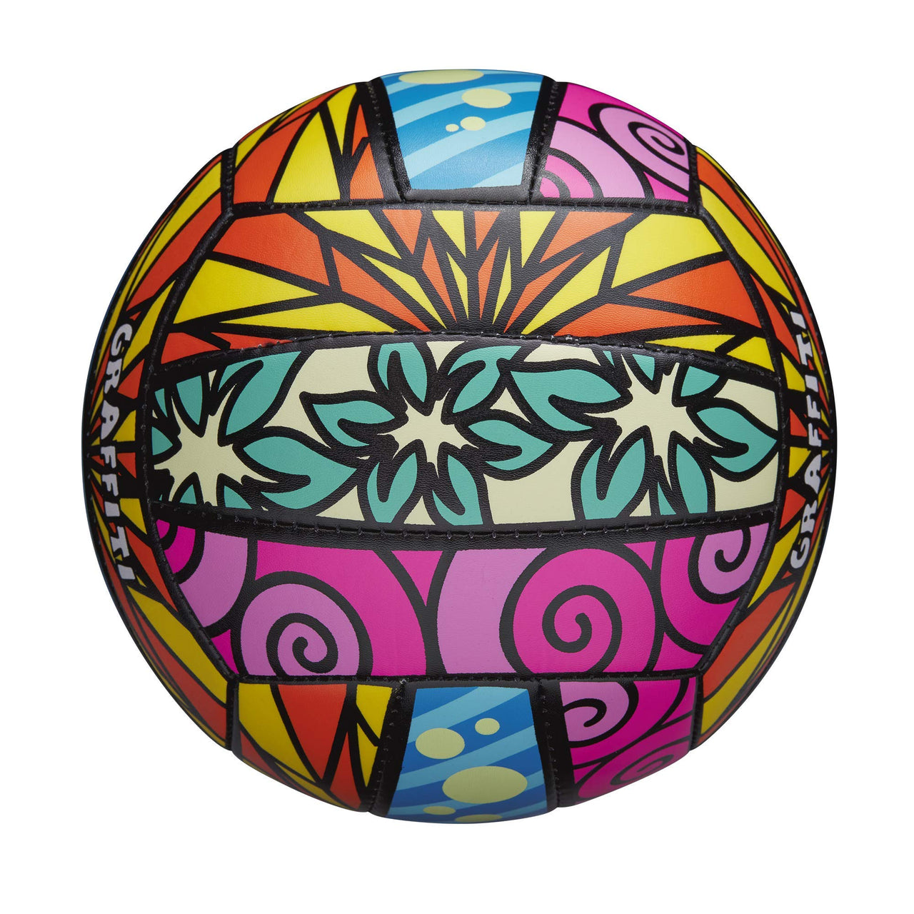 Wilson Sporting Goods Graffiti Volleyball- Pink/Blue/Yellow,1 Pack - OS,WTH46341B