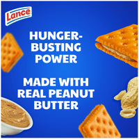 Thumbnail for Lance Sandwich Crackers, ToastChee Peanut Butter, 20 Individually Wrapped Packs, 6 Sandwiches Each