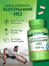 Thumbnail for Nature's Truth Glucosamine HCI 1500mg | 60 Caplets | Mega Strength | Non-GMO & Gluten Free Supplement