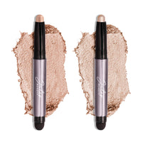 Thumbnail for Julep Eyeshadow 101 Crème-to-Powder Waterproof Eyeshadow Stick Duo – Long-Lasting, Crease-Proof, Easy Apply with Built-in Smudger - Champagne Shimmer and Pearl Shimmer