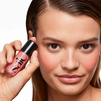 Thumbnail for Saie Dew Blush - Lightweight Liquid Blush with a Blendable + Buildable Cream Finish - Dewy Cheek Tint with Doe Foot Wand Makeup Applicator - Travel Size Holiday Gifts - Sweetie (.40 oz)