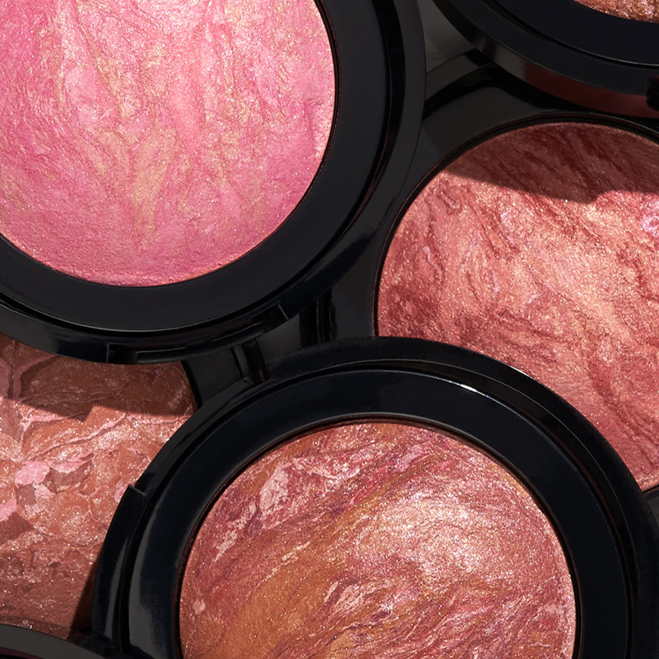 LAURA GELLER NEW YORK Baked Blush-n-Brighten Marbleized Blush + Angled Brush (02 Pink Buttercream, 47mm)