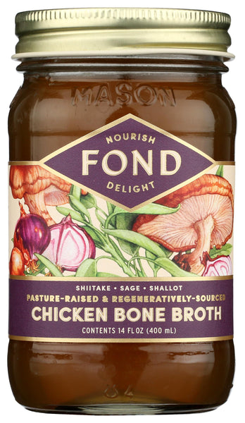 Fond, Shiitake & Sage Chicken Bone Broth, 14 Fl Oz