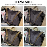 Thumbnail for Large Tote Bag for Women, Canvas Gift for Women, Inside Out Bag, Fashion Crossbody 16oz Cotton, Large Capacity Shoulder Tote