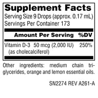 Thumbnail for Source Naturals Vitamin D-3 Liquid Drops 2000 iu Supports Bone & Immune Health* - 1 Fluid oz
