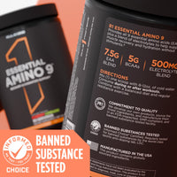 Thumbnail for Rule 1 Proteins Essential Amino 9 – Recovery & Hydration Support with 7.5g of Essential Amino Acids + Electrolytes (30 Servings, Blue Razz Lemonade)